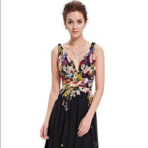 EverPretty sleeveless semi-formal floral maxidress